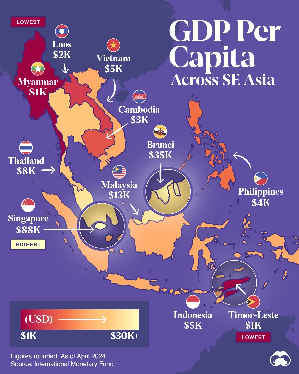 🇸🇬 Singapore is Southeast Asia’s Richest Nation